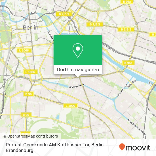 Protest-Gecekondu AM Kottbusser Tor Karte
