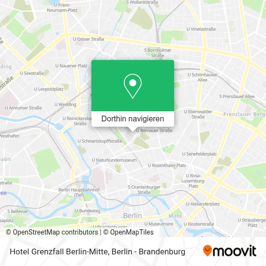 Hotel Grenzfall Berlin-Mitte Karte