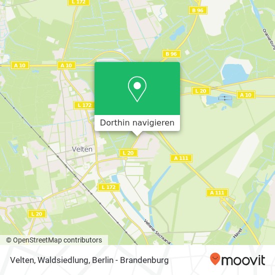 Velten, Waldsiedlung Karte