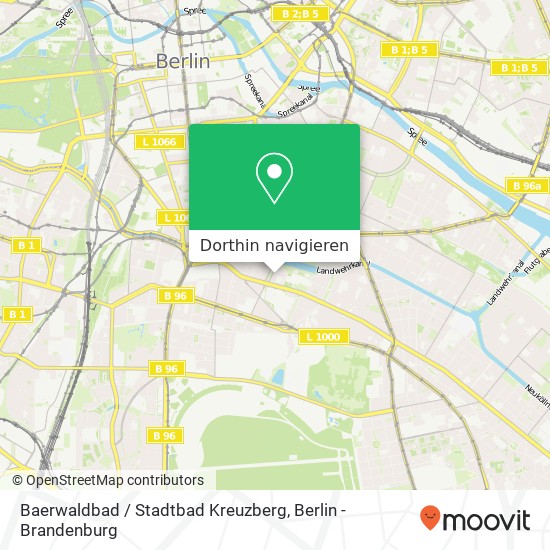 Baerwaldbad / Stadtbad Kreuzberg Karte