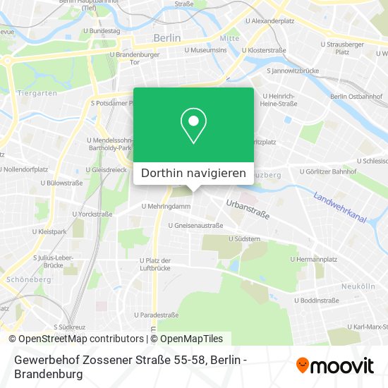 Gewerbehof Zossener Straße 55-58 Karte