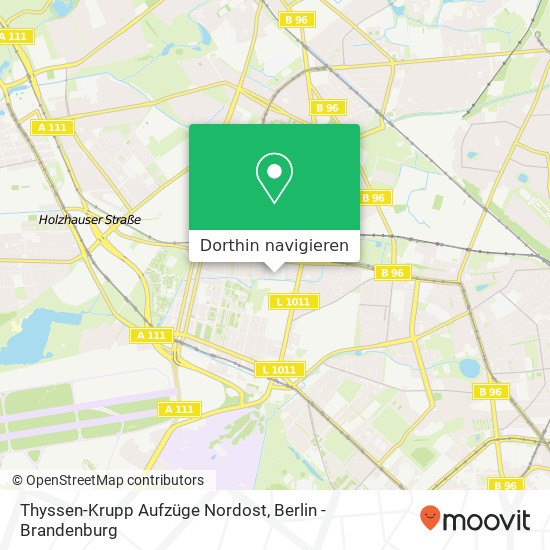 Thyssen-Krupp Aufzüge Nordost Karte