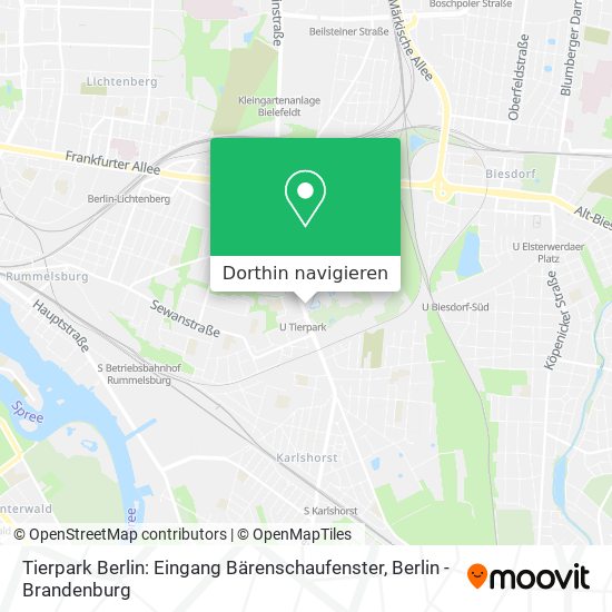 Tierpark Berlin: Eingang Bärenschaufenster Karte