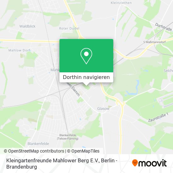 Kleingartenfreunde Mahlower Berg E.V. Karte