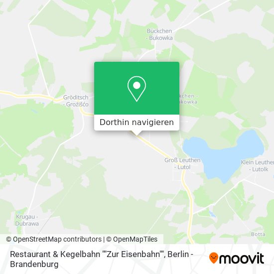 Restaurant & Kegelbahn ""Zur Eisenbahn"" Karte