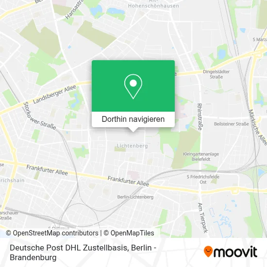 Deutsche Post DHL Zustellbasis Karte