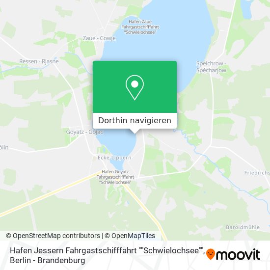 Hafen Jessern Fahrgastschifffahrt ""Schwielochsee"" Karte