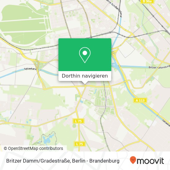 Britzer Damm/Gradestraße Karte
