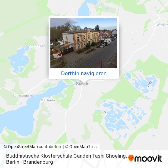 Buddhistische Klosterschule Ganden Tashi Choeling Karte