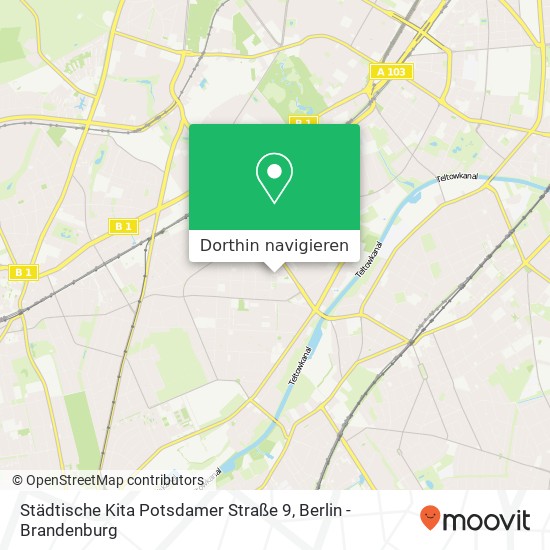 Städtische Kita Potsdamer Straße 9 Karte