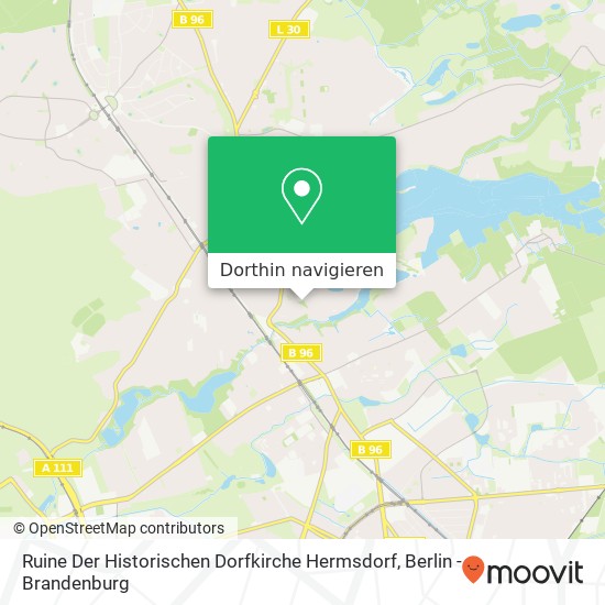 Ruine Der Historischen Dorfkirche Hermsdorf Karte