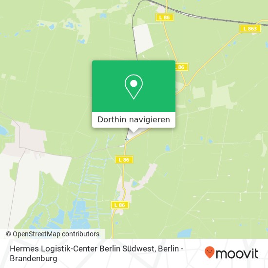 Hermes Logistik-Center Berlin Südwest Karte