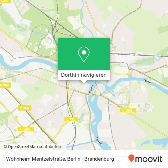 Wohnheim Mentzelstraße Karte