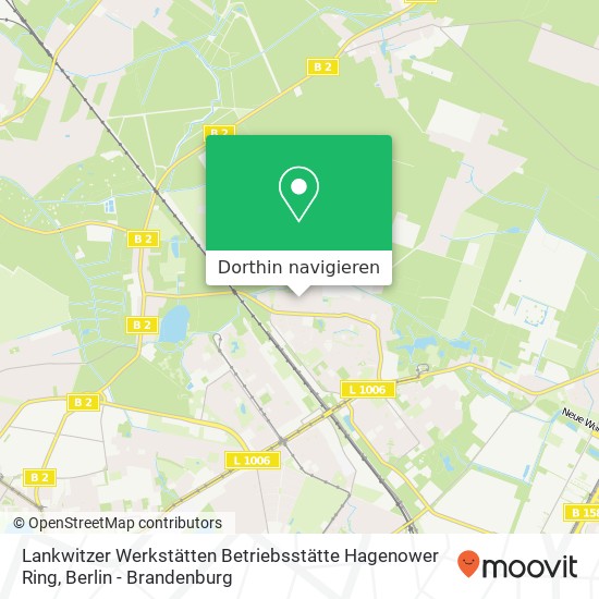 Lankwitzer Werkstätten Betriebsstätte Hagenower Ring Karte