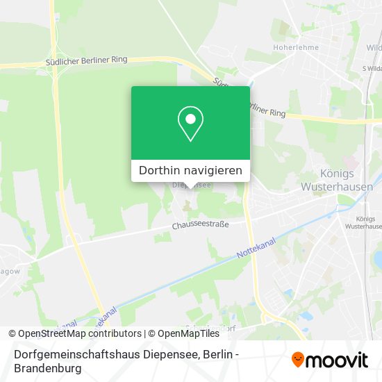 Wie komme ich mit Bus oder Bahn nach Dorfgemeinschaftshaus Diepensee in