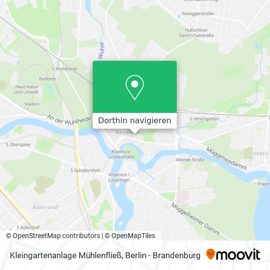 Kleingartenanlage Mühlenfließ Karte