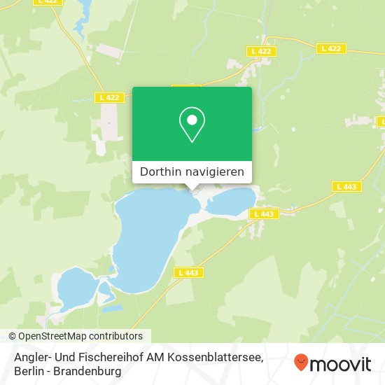 Angler- Und Fischereihof AM Kossenblattersee Karte