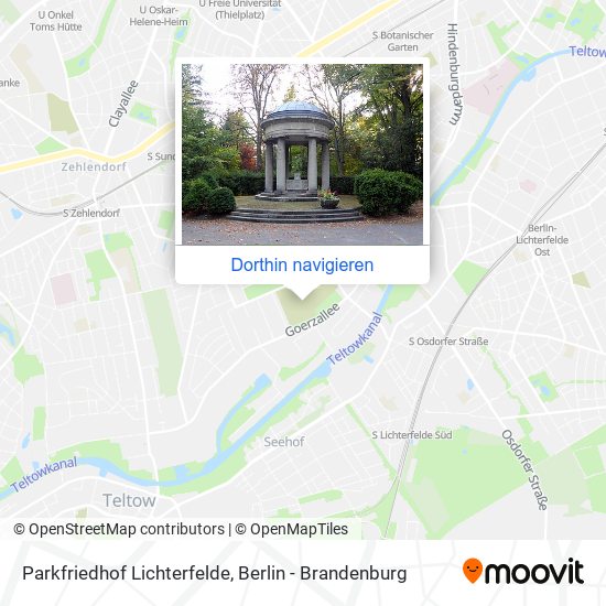 Parkfriedhof Lichterfelde Karte