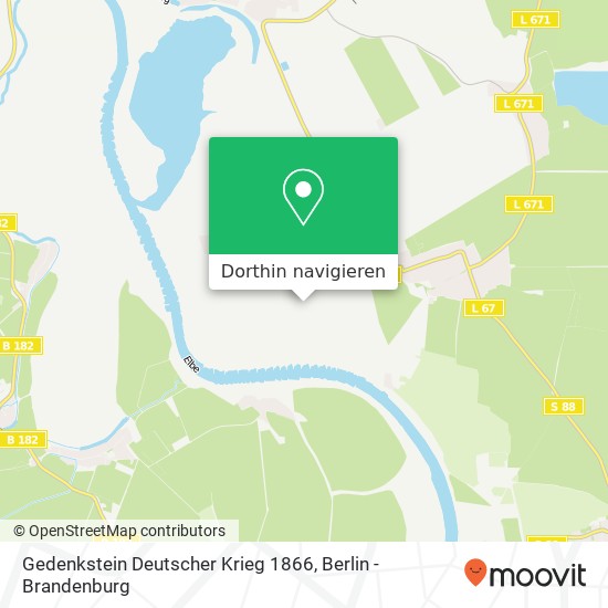 Gedenkstein Deutscher Krieg 1866 Karte
