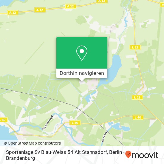 Sportanlage Sv Blau-Weiss 54 Alt Stahnsdorf Karte
