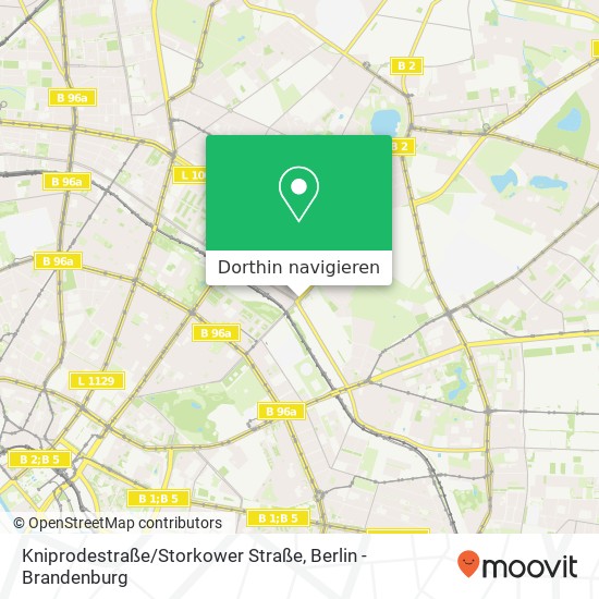 Kniprodestraße / Storkower Straße Karte