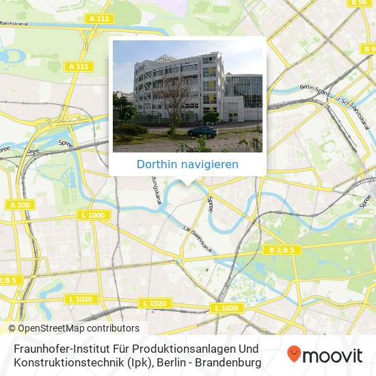 Fraunhofer-Institut Für Produktionsanlagen Und Konstruktionstechnik (Ipk) Karte