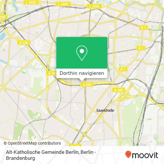 Alt-Katholische Gemeinde Berlin Karte