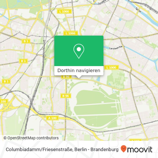 Columbiadamm/Friesenstraße Karte