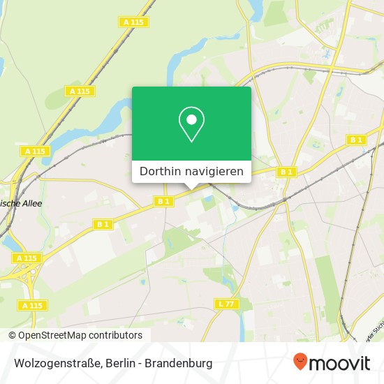 Wolzogenstraße Karte