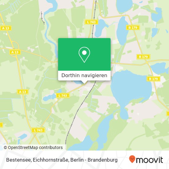 Bestensee, Eichhornstraße Karte