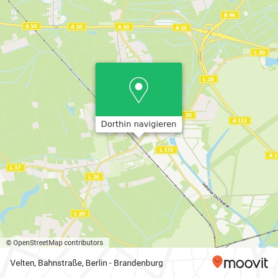 Velten, Bahnstraße Karte