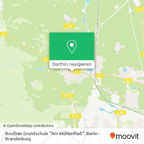 Booßner Grundschule ""Am Mühlenfließ"" Karte