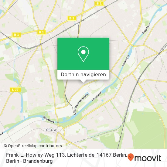 Frank-L.-Howley-Weg 113, Lichterfelde, 14167 Berlin Karte