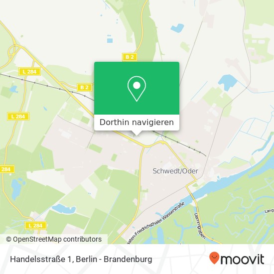 Handelsstraße 1, Handelsstraße 1, 16303 Schwedt / Oder, Deutschland Karte