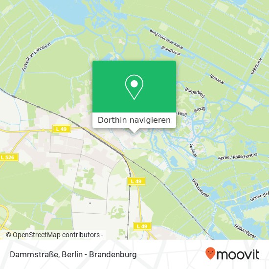 Dammstraße, Dammstraße, 03222 Lübbenau / Spreewald, Deutschland Karte