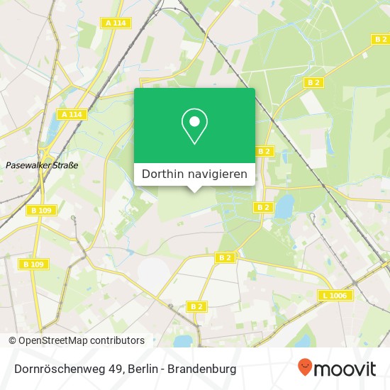 Dornröschenweg 49, Stadtrandsiedlung Malchow, 13088 Berlin Karte