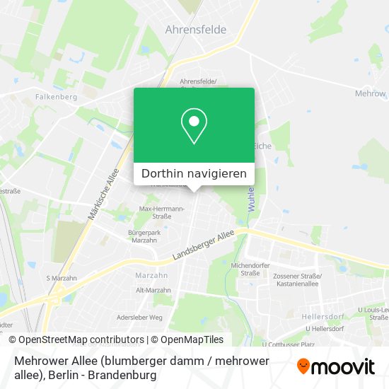 Mehrower Allee (blumberger damm / mehrower allee) Karte
