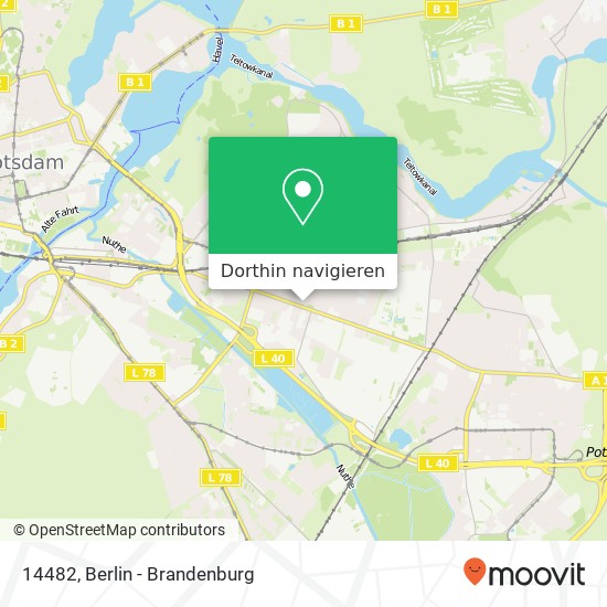 14482, 14482 Potsdam, Deutschland Karte