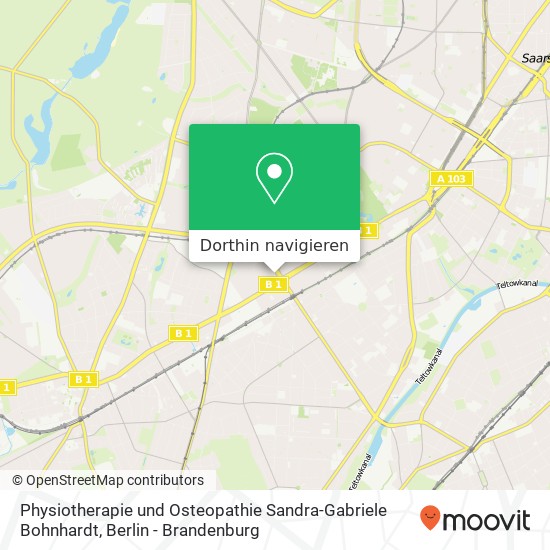 Physiotherapie und Osteopathie Sandra-Gabriele Bohnhardt, Ladenbergstraße 4 Karte