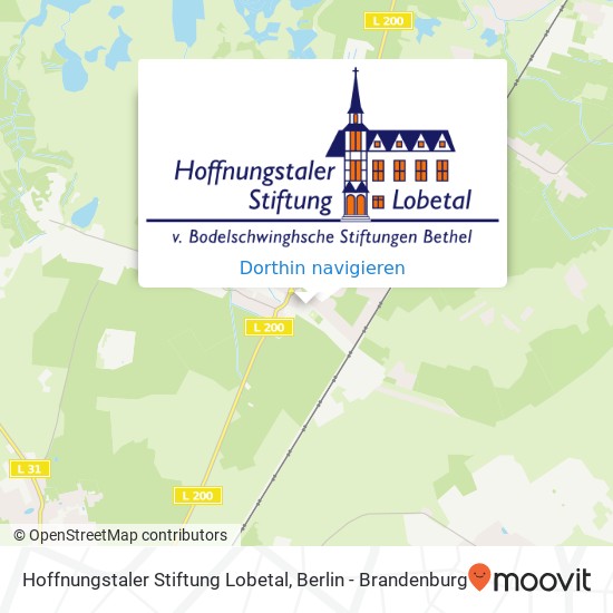 Hoffnungstaler Stiftung Lobetal, Bahnhofstraße 6 Karte