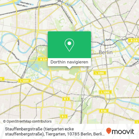Stauffenbergstraße (tiergarten ecke stauffenbergstraße), Tiergarten, 10785 Berlin Karte