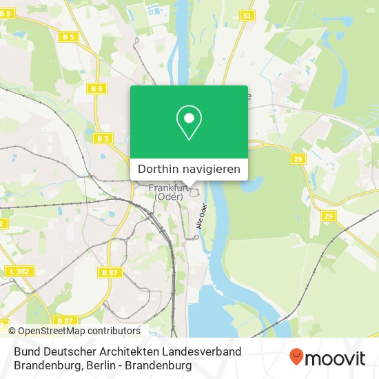 Bund Deutscher Architekten Landesverband Brandenburg Karte