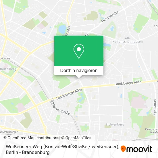 Weißenseer Weg (Konrad-Wolf-Straße / weißenseer) Karte