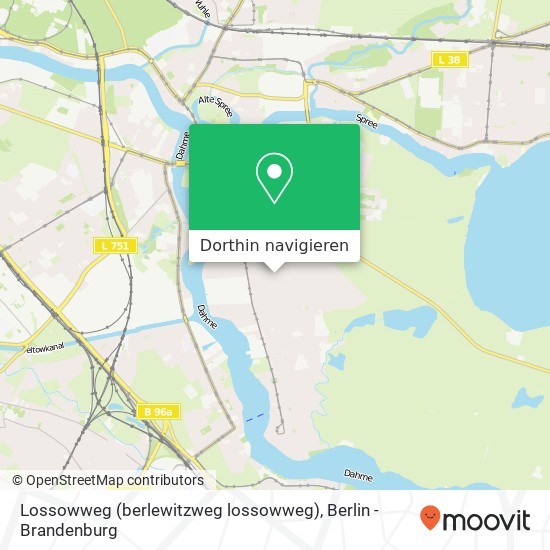 Lossowweg (berlewitzweg lossowweg), Köpenick, 12557 Berlin Karte