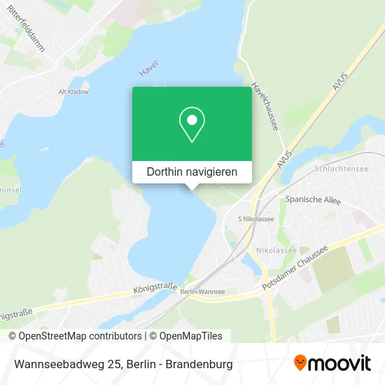 Wannseebadweg 25 Karte