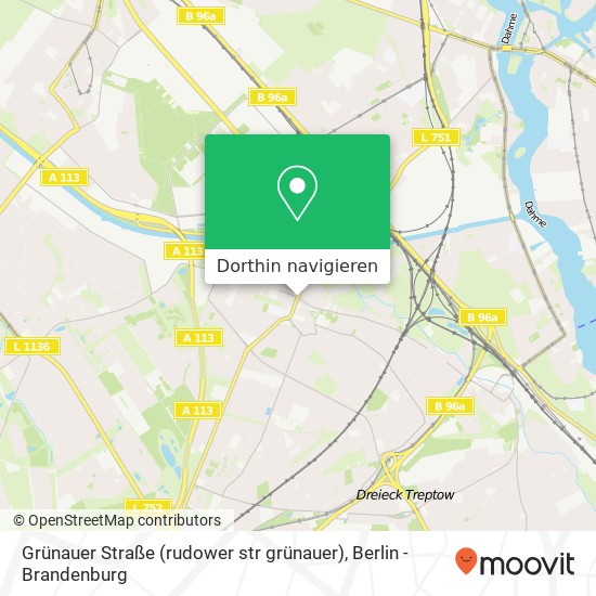 Grünauer Straße (rudower str grünauer), Altglienicke, 12524 Berlin Karte