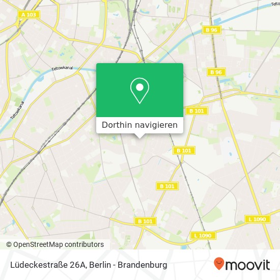 Lüdeckestraße 26A, Lüdeckestraße 26A, 12249 Berlin, Deutschland Karte