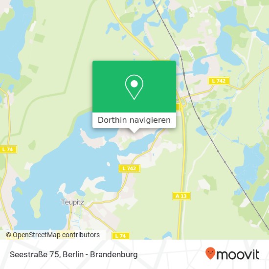 Seestraße 75, Seestraße 75, 15755 Schwerin, Deutschland Karte