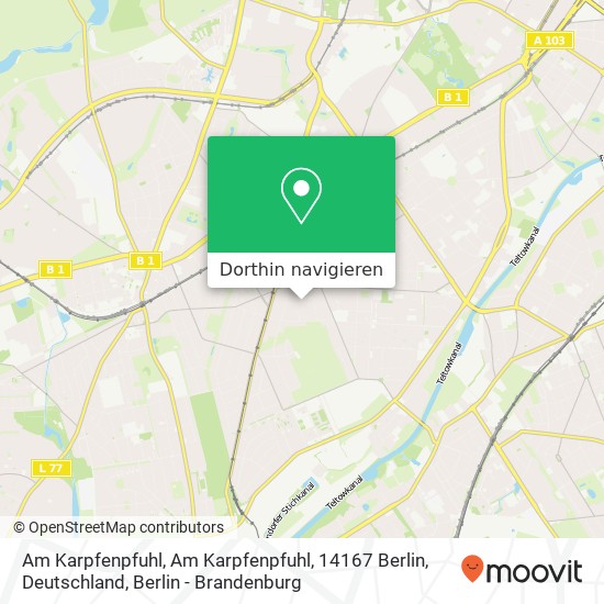 Am Karpfenpfuhl, Am Karpfenpfuhl, 14167 Berlin, Deutschland Karte