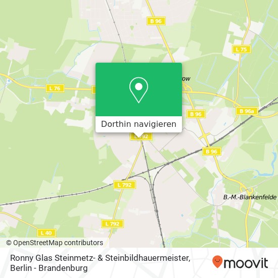 Ronny Glas Steinmetz- & Steinbildhauermeister, Berliner Damm 203 Karte